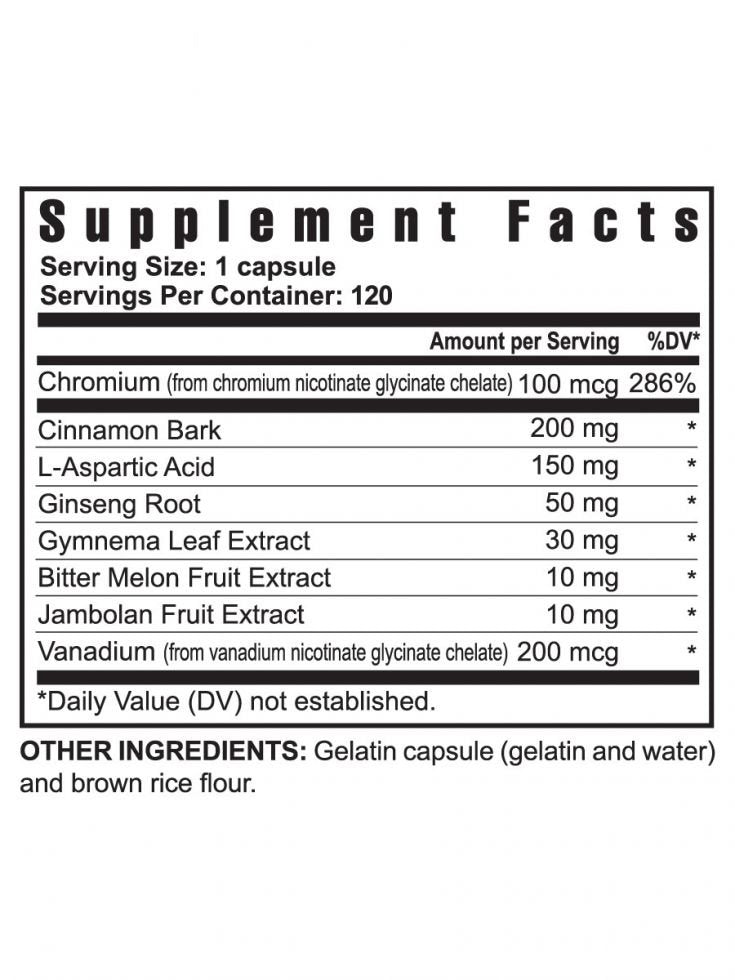 Slender FX Sweet EZE 120 capsules supplement facts
