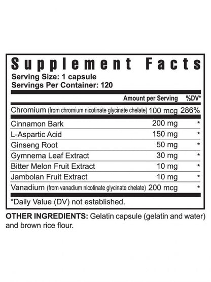 Slender FX Sweet EZE 120 capsules supplement facts