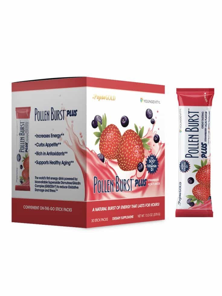 Pollen Burst Strawberry Acai Energy Drink – 30 Count Box