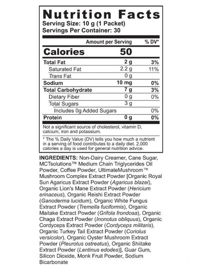 Tazza Di Vita Café Ganoderma Latte+ nutrition information