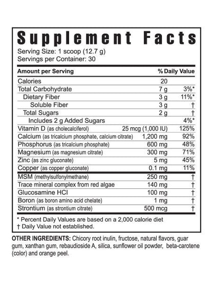 Joint Restore 90 Nutrients Pack – Osteo FX Powder supplement facts