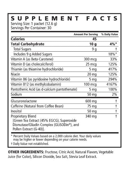 Pollen Burst Strawberry Acai Energy Drink – 30 Count Box product specifications