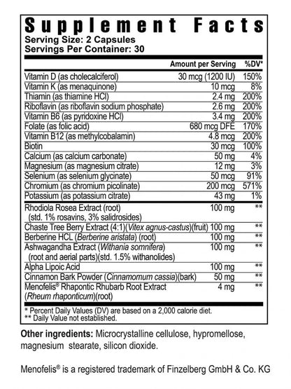 Life Balance Menopause Support supplement facts
