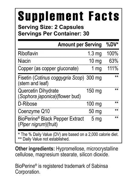 Rejuvenate, Rewind, Restore supplement facts