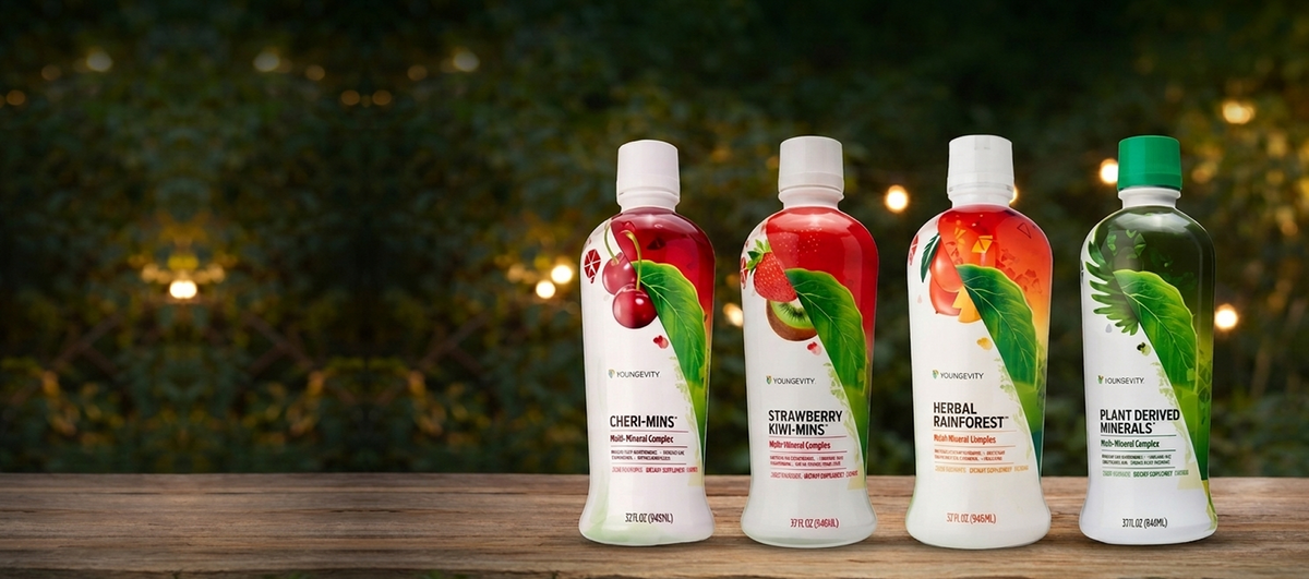 Bottles of a natural skincare product