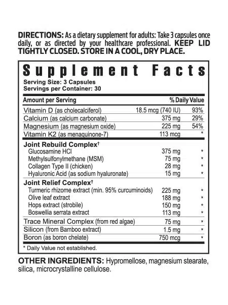 projoint-fx supplement facts