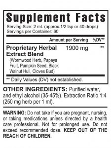 Good Herbs G.I Cleanse Antiparasitic support product specs