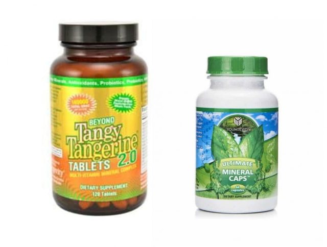 Youngevity Tangy Tangerine Tablets and Mineral Caps Bundle