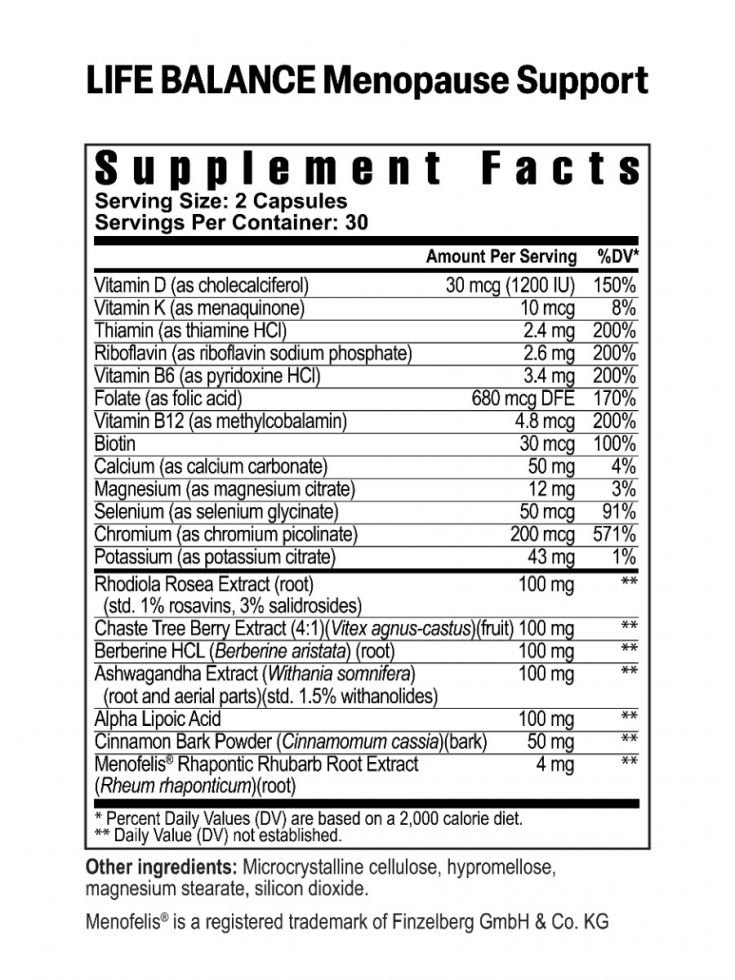 lifebalance menopause support supplement facts lifebalance menopause support supplement facts