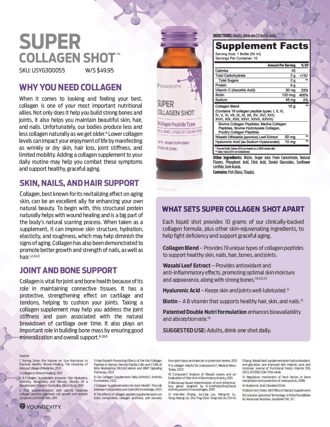 Super Collagen Shot brochure